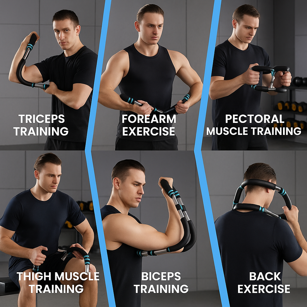 Rivona Gorilla Bar™ – Arm Twister Home Workout Tool for Men | Burn Chest Fat & Build Strength