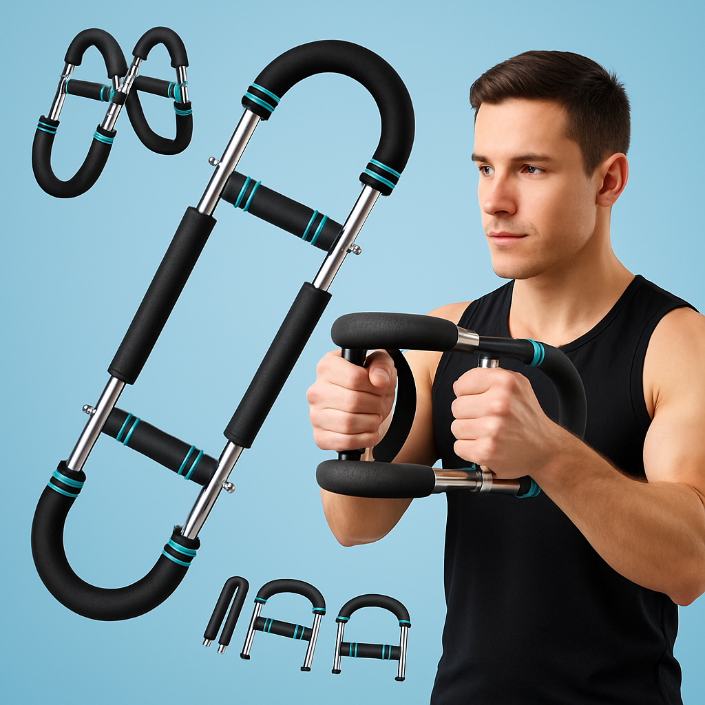Rivona Gorilla Bar™ – Arm Twister Home Workout Tool for Men | Burn Chest Fat & Build Strength